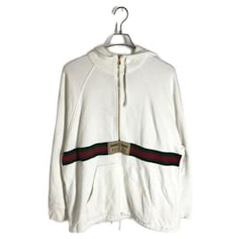 Gucci-***GUCCI x DISNEY (Gucci x Disney)  half zip pullover hoodie-White,Green