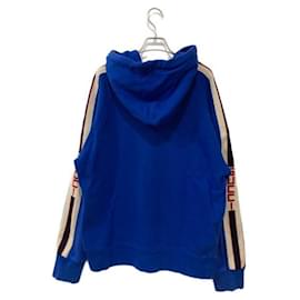 Gucci-***GUCCI  Sideline technical pullover hoodie-Blue
