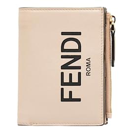 Fendi-Fendi Leather Bifold Wallet Leather Short Wallet 8M0447 in Excellent condition-Pink