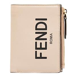 Fendi-Portafoglio bifold in pelle Fendi Portafoglio corto in pelle 8M0447 In ottime condizioni-Rosa