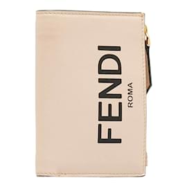 Fendi-Fendi Leather Bifold Wallet Leather Short Wallet 8M0447 in Excellent condition-Pink