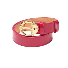 Louis Vuitton-Cinto de couro Louis Vuitton Monograma Vernis Cinto de couro M9798 em boa condição-Rosa