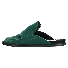 Marni Green velvet slip on mules - size EU 40 Green