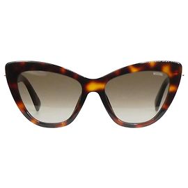 Moschino Brown tortoise shell cat-eye sunglasses Brown