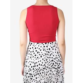 Alaïa-Red square-neck bodysuit - size FR 40-Red