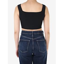 Alaïa-Black cloque patterned top - size FR 38-Black