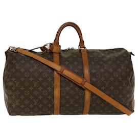 Louis Vuitton-Louis Vuitton Keepall Bandouliere 55-Brown