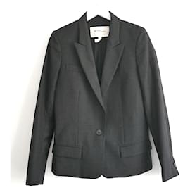 Isabel Marant Etoile-Isabel Marant Etoile Grey Wool Blazer Jacket-Dark grey