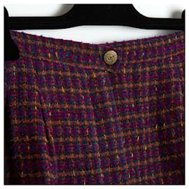 Chanel-AH1997 XtraLarge Tweed ciruela FR40-Púrpura