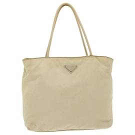 Prada-PRADA Hand Bag Nylon Beige Auth 48236-Beige