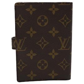 Louis Vuitton-LOUIS VUITTON Monogramm Agenda PM Tagesplaner Cover R.20005 LV Auth 48056-Monogramm