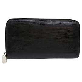 Louis Vuitton-LOUIS VUITTON Epi Zippy Wallet Long Wallet Black M64838 LV Auth 47598-Black