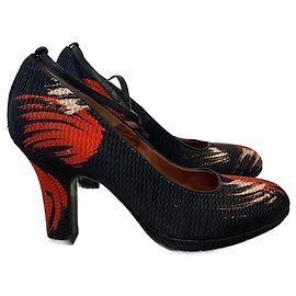 DRIES VAN NOTEN Escarpins T.UE 38 chiffon Noir