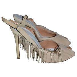 Maison Martin Margiela sandali frange Beige