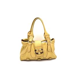 Valentino-Valentino Catch Satchel Handbag-Yellow