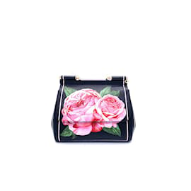 Dolce & Gabbana-Dolce & Gabbana Miss Sicily Handtasche mit Rosendruck-Mehrfarben