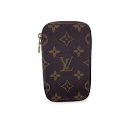 Louis Vuitton-Vintage Monogram Canvas Zip 6 Key Case Holder Keyring-Brown