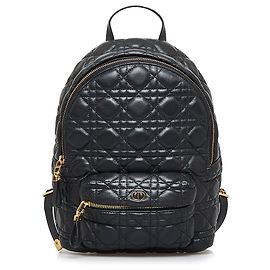 Dior Schwarzer kleiner Cannage-Rucksack Schwarz