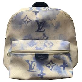 Louis Vuitton-Backpack-White,Blue