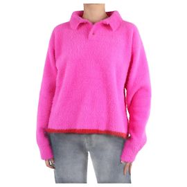 Jacquemus Rosa Pullover aus gebürstetem Strick – Größe S Pink