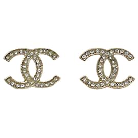 Chanel-pendientes CC-Dorado