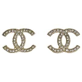 Chanel-brincos CC-Dourado