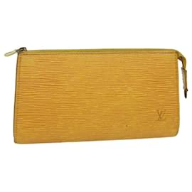 Louis Vuitton-LOUIS VUITTON Epi Pochette Accessoires Accessory Pouch Yellow M52989 auth 48385-Yellow