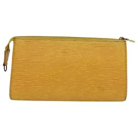Louis Vuitton-LOUIS VUITTON Epi Pochette Accessoires Accessory Pouch Yellow M52989 auth 48385-Yellow