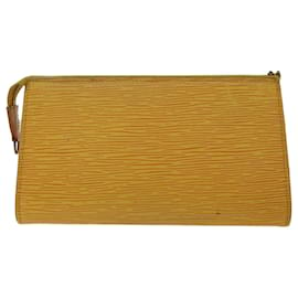 Louis Vuitton-LOUIS VUITTON Epi Pochette Accessoires Estuche para accesorios Amarillo M52989 autenticación 47942-Amarillo