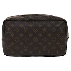 Louis Vuitton-Toilette Louis Vuitton Monogram Trousse 28 Bolso de mano M47522 LV Auth 46074-Monograma