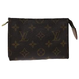 Louis Vuitton-Louis Vuitton Monogram Poche Toilette 15 Bolsa M47546 Autenticação de LV 47864-Monograma