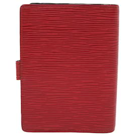 Louis Vuitton-LOUIS VUITTON Epi Agenda PM Tagesplaner Cover Rot R.20057 LV Auth 47566-Rot