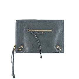 BALENCIAGA Pochette T.  Leather Grigio