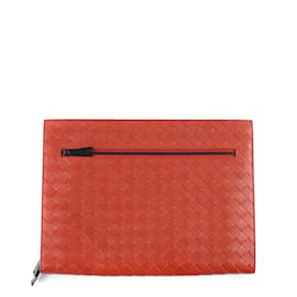 Bottega Veneta-BOTTEGA VENETA  Clutch bags T.  leather-Red