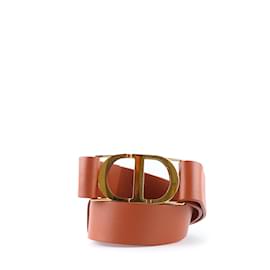 Dior-Cinturones DIOR T.cm 80 Cuero-Castaño