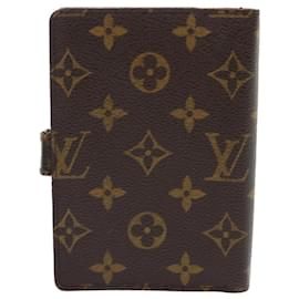 Louis Vuitton-LOUIS VUITTON Monogramm Agenda PM Tagesplaner Cover R.20005 LV Auth 47595-Monogramm