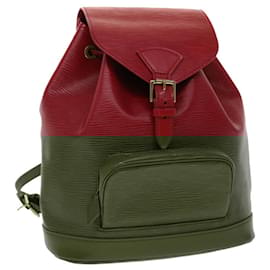 Louis Vuitton-LOUIS VUITTON Epi Montsouris MM Backpack Monaco 700th Red LV Auth 47479-Red