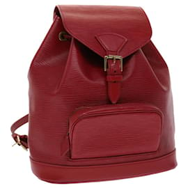 Louis Vuitton-LOUIS VUITTON Epi Montsouris MM Rucksack Monaco 700th Red LV Auth 47479-Rot