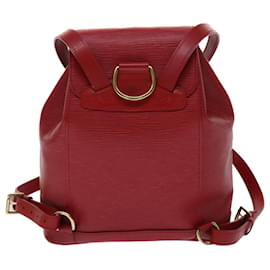 Louis Vuitton-LOUIS VUITTON Epi Montsouris MM Backpack Monaco 700th Red LV Auth 47479-Red