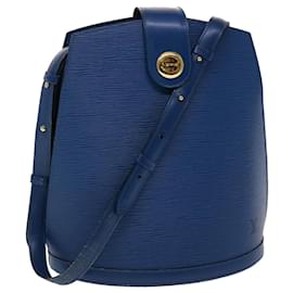 Louis Vuitton-LOUIS VUITTON Epi Cluny Shoulder Bag Blue M52255 LV Auth 47767-Blue