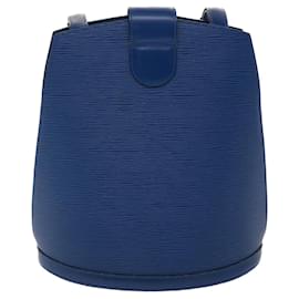 Louis Vuitton-LOUIS VUITTON Epi Cluny Shoulder Bag Blue M52255 LV Auth 47767-Blue