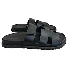 Hermès-HERMES  Sandals T.EU 42 leather-Black