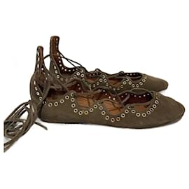 Isabel Marant-ISABEL MARANT Ballerinas T.EU 39 Wildleder--Khaki