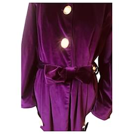 Autre Marque-Purple vintage coat-Purple