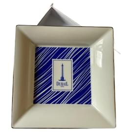 Autre Marque-Bandeja de bolsillo Dubail en porcelana de Limoges-Blanco,Azul