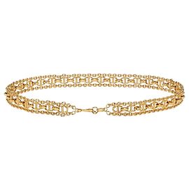 Collier Ras de Cou Dior CD Navy Doré Doré