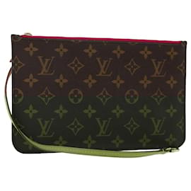 Louis Vuitton-LOUIS VUITTON Monogram Neverfull MM Pouch Accessory Pouch Fuchsia LV Auth 47456-Fuschia,Monogram