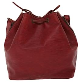 Louis Vuitton-LOUIS VUITTON Epi Petit Noe Shoulder Bag Red M44107 LV Auth 47968-Red