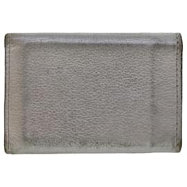 Louis Vuitton-LOUIS VUITTON Portefeuille Rock Mini Wallet Taurillon Silver M69815 Auth ep1016-Silvery