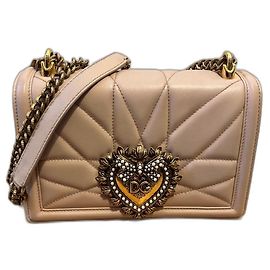 Dolce & Gabbana Devotion Leather Handbag Pink Pink